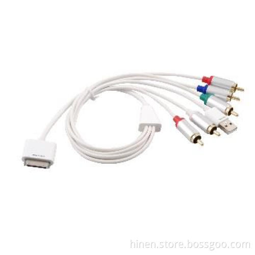 Apple Dock Connector to Component AV Cable